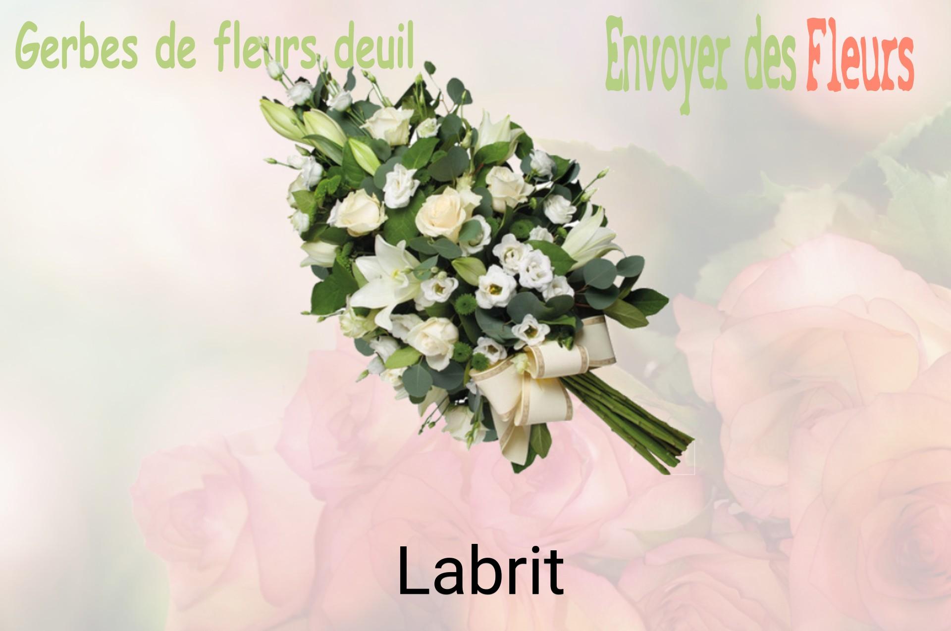Gerbe de fleurs de deuil livrée à Labrit